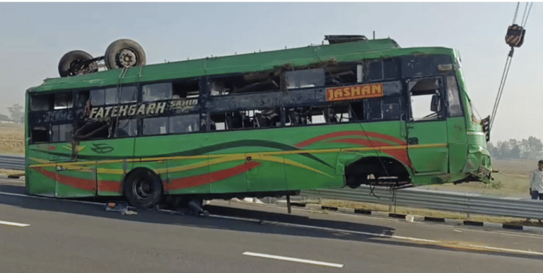 Over 20 injured after double-decker sleeper bus carrying over 150 passengers overturns in UP